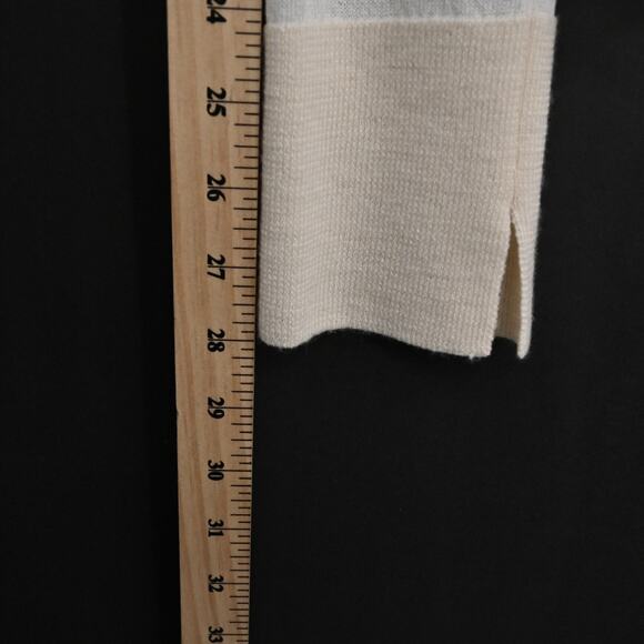 RAG BONE Womens Sweater Merino Wool Size M Vivi Crew Lightweight Stripe Neutral - Picture 12 of 12